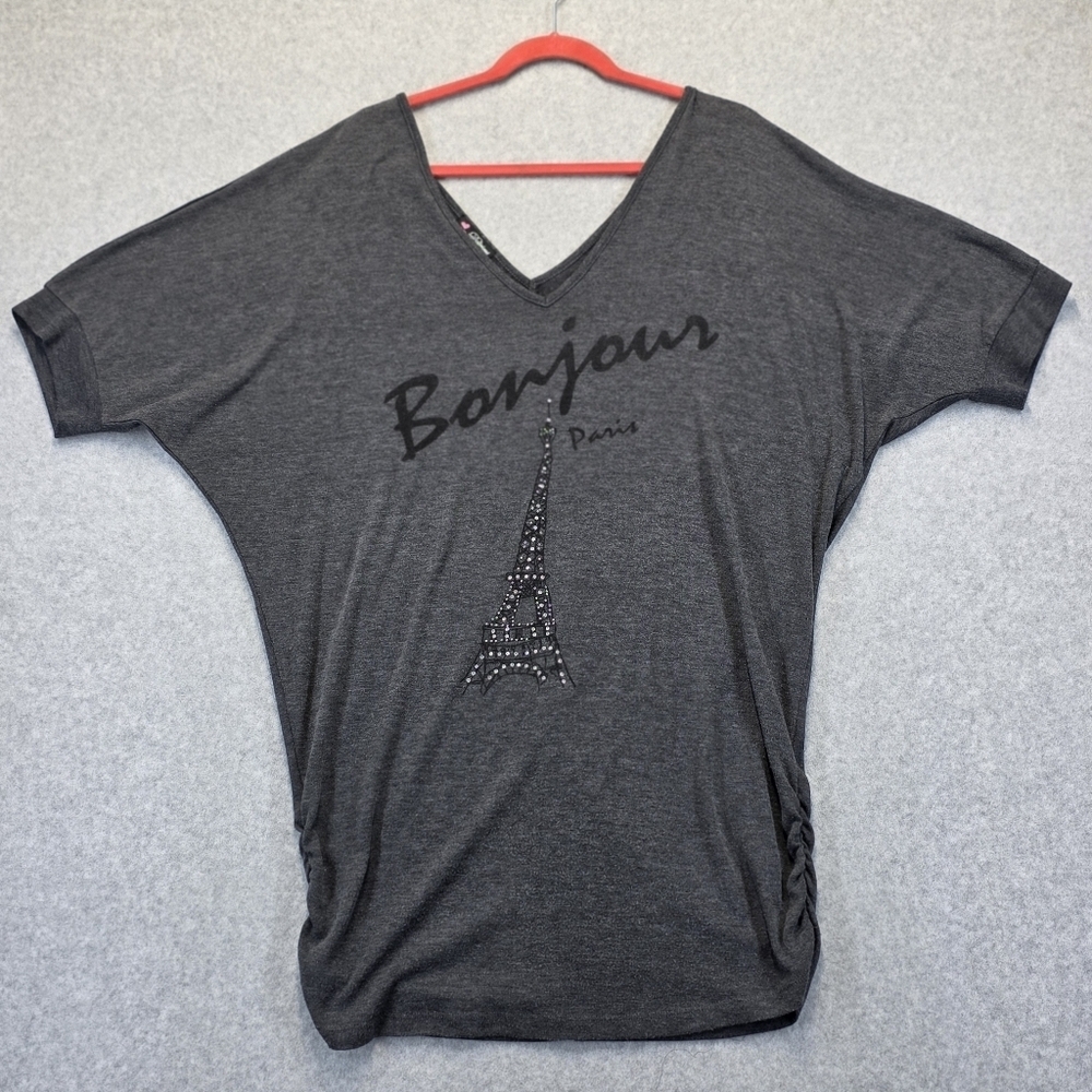 Delirious Gray Dolman Sleeve Graphic Tee